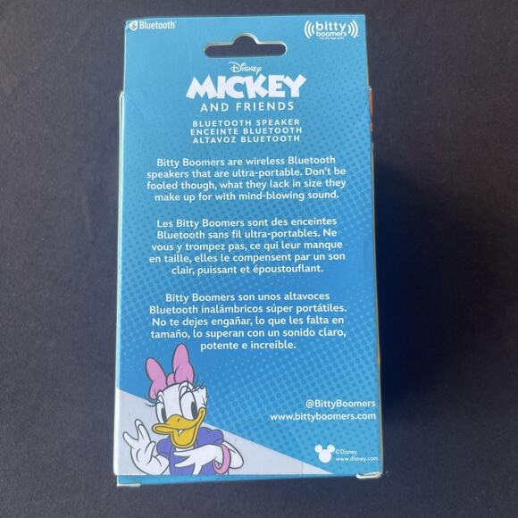 Disney Mickey Bitty Boomers Bluetooth Speaker Ultra Portable Wireless New Boxed - Picture 4 of 6